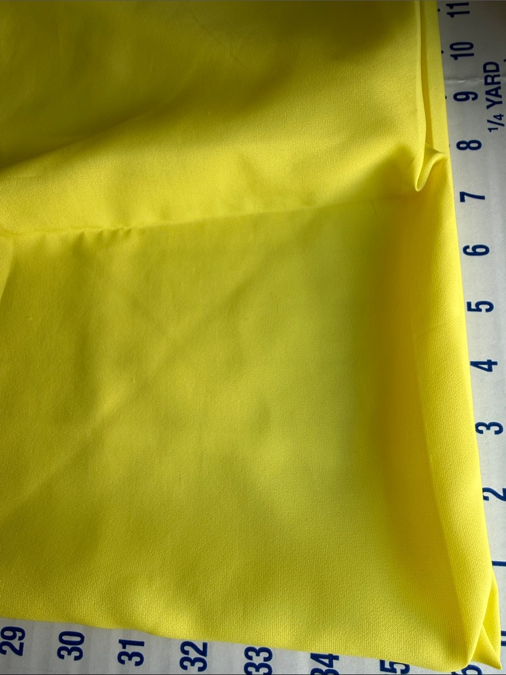 Vintage Lemon Yellow Formal Dress Fabric 4 Yards x 42 Polyester Crepe Evening - Picture 3 of 13
